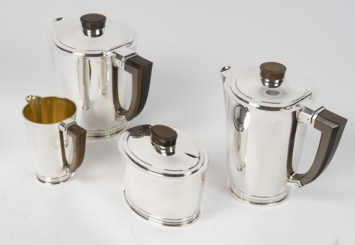 Antiquités - Cardeilhac – Service thé café 4 pièces en argent massif xxè art deco