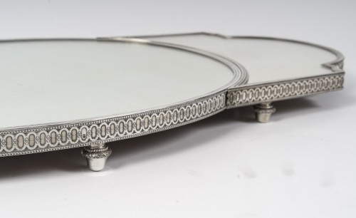 silverware & tableware  -  Odiot – Late 19th century Three-piece silver centerpiece