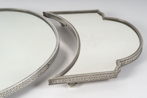 19th century -  Odiot – Late 19th century Three-piece silver centerpiece