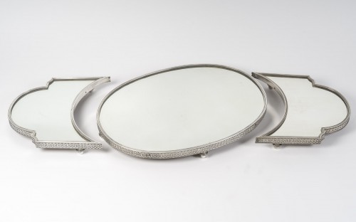 Antiquités -  Odiot – Late 19th century Three-piece silver centerpiece
