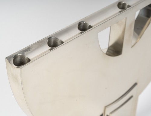 Cleto Munari – Modernist Seven-candle Solid Silver Candlestick, Circa 1980 - silverware & tableware Style 50