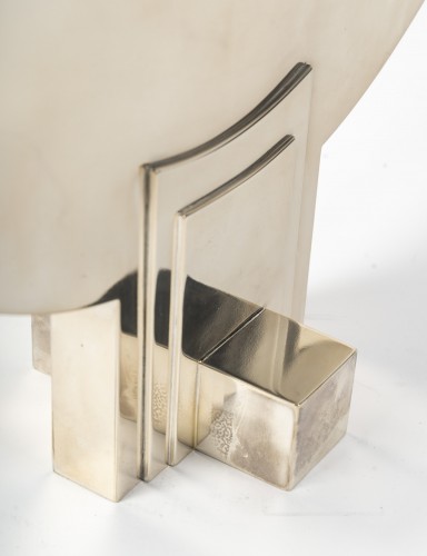Antiquités - Cleto Munari – Modernist Seven-candle Solid Silver Candlestick, Circa 1980