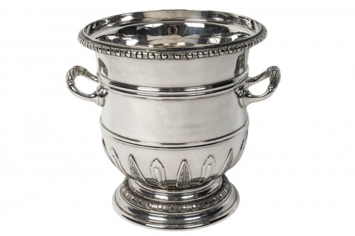 Puiforcat – late 19th century  Solid silver cooler