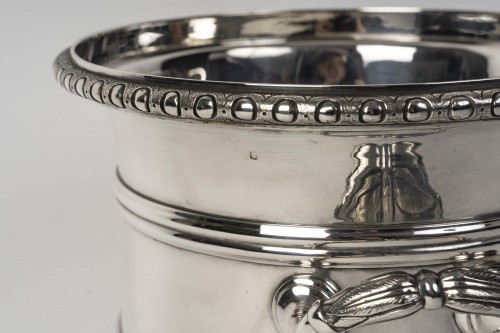 Antiquités - Puiforcat – late 19th century  Solid silver cooler