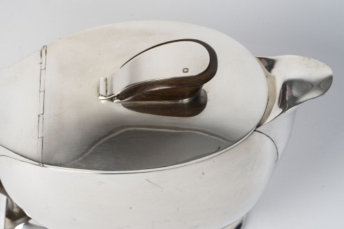silverware & tableware  - Jean Tetard - Art déco Solid Silver Jug, circa 1930