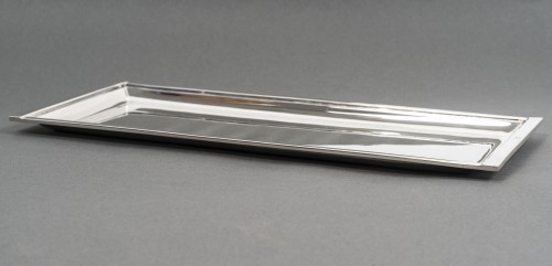 20th century - Savary – Rectangular silver dish circa 1930