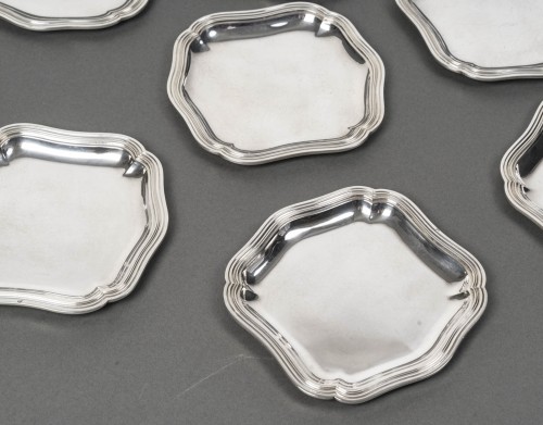 Bloch Eschwege - 12 solid silver platters XXth century - silverware & tableware Style Art nouveau