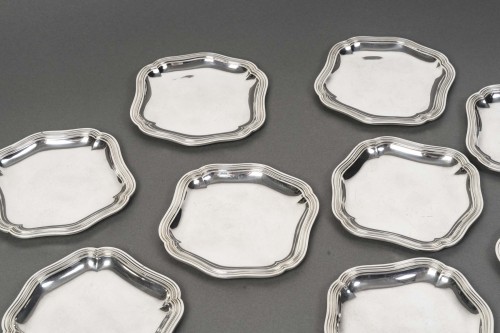 20th century - Bloch Eschwege - 12 solid silver platters XXth century