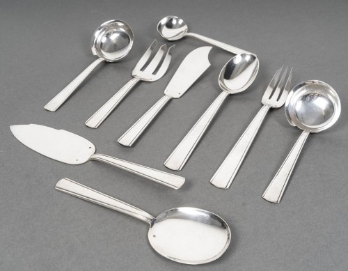 bloch eschwege - sterling silver cutlery set  266 pieces, 1930s period - silverware & tableware Style Art Déco