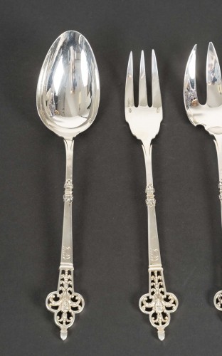 Cardeilhac – Set of Renaissance Sterling Silver Serving Pieces – XXth Centu - silverware & tableware Style 