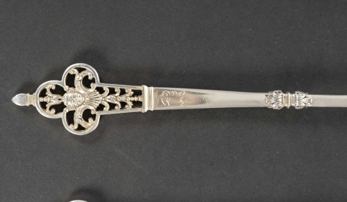 20th century - Cardeilhac – Set of Renaissance Sterling Silver Serving Pieces – XXth Centu