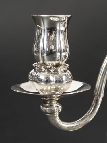 Antiquités - Pair of solid silver candelabras – Georg Jensen