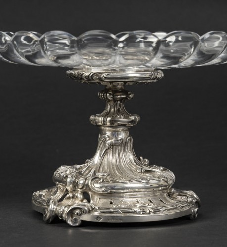 Eugène Mermillod – Paire de coupes en argent massif et cristal Baccarat - Argenterie et Arts de la table Style Napoléon III