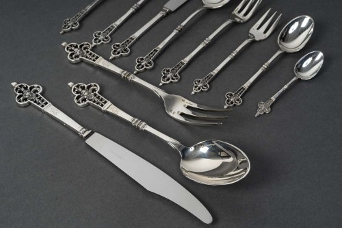 Cardeilhac - 150-piece silver cutlery set &quot;renaissance&quot; model, 20th century - silverware & tableware Style Renaissance