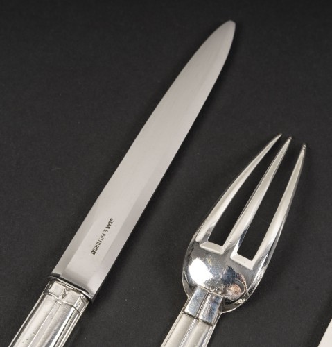 Jean E. Puiforcat  –Solid silver cutlery set &quot;Biarritz&quot; Art Decoperiod - silverware & tableware Style Art Déco