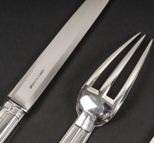Jean E. Puiforcat  –Solid silver cutlery set &quot;Biarritz&quot; Art Decoperiod - 
