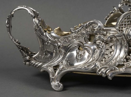 silverware & tableware  - Sterling Silver Rococo Planter, Napoleon III Period