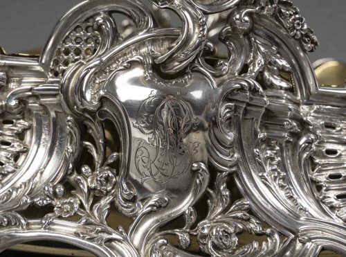 Sterling Silver Rococo Planter, Napoleon III Period - Napoléon III
