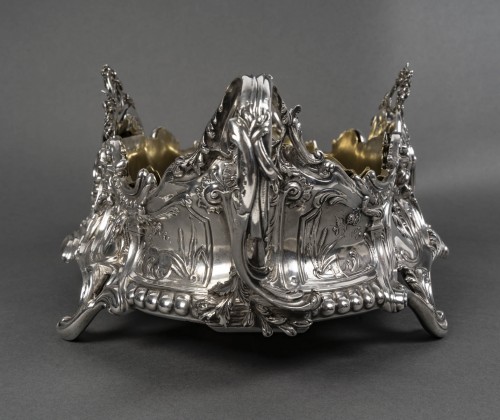 Antiquités - Sterling Silver Rococo Planter, Napoleon III Period