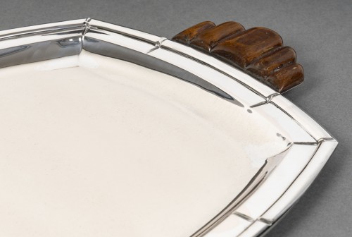 Albert Charlent - Art Deco Tray in Solid Silver - Belgium circa 1930 - silverware & tableware Style Art Déco