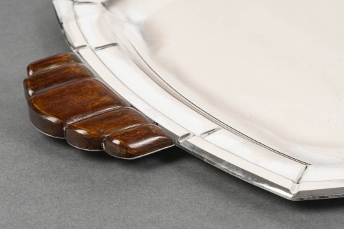 silverware & tableware  - Albert Charlent - Art Deco Tray in Solid Silver - Belgium circa 1930