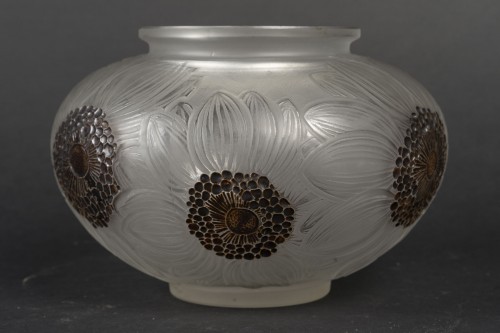 1923 René Lalique - Dahlias Vase - Glass & Crystal Style Art nouveau
