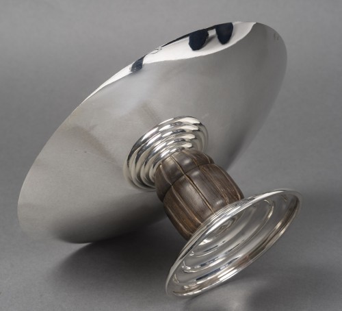 Antiquités - Jean Puiforcat - Centre de table en argent massif d'époque Art Déco vers 1930