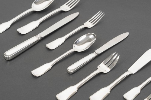 20th century - Jean tetard 198-piece sterling silver cutlery set, 1930s