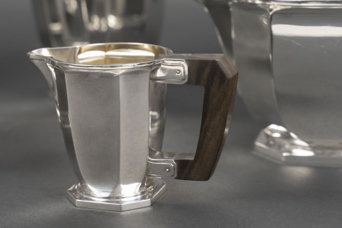 20th century - Ernest Prost, Solid Silver Tea, Coffee and Chocolate Set circa  1930