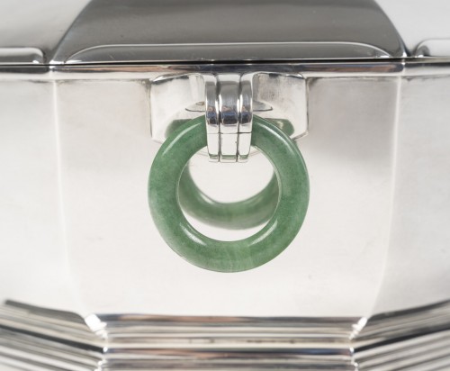 Leroy – Octagonal Solid Silver Vegetable Dish, Art Deco Period - 