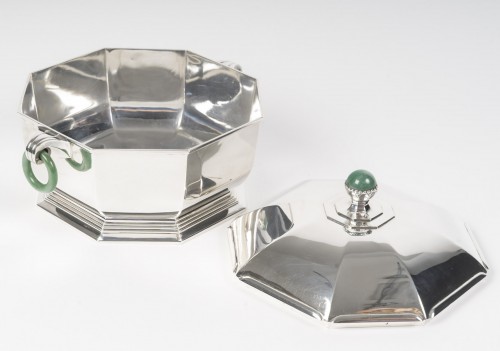 Leroy – Octagonal Solid Silver Vegetable Dish, Art Deco Period - Art Déco