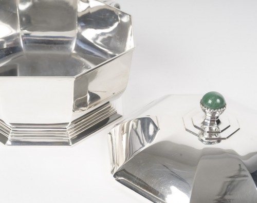 Art Déco - Leroy – Octagonal Solid Silver Vegetable Dish, Art Deco Period