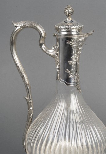 Argenterie et Arts de la table  - Boin Taburet -Paire d’aiguières en argent massif et cristal taillé époque1880–1900