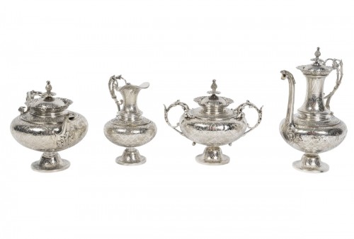 Froment Meurice  - Service à thé & café 4 pièces en argent massif du XIXe siècle
