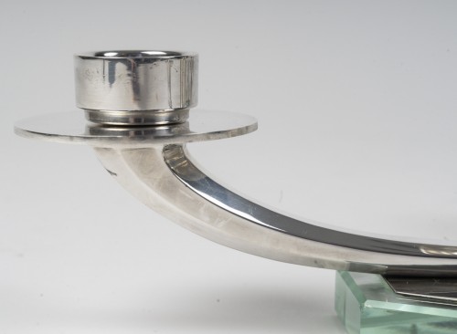 Wolfers – Pair of Art Deco Low Solid Silver Candelabra - Art Déco