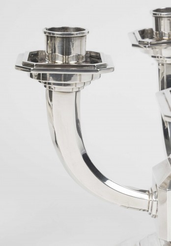 Antiquités - Ravinet d’Enfert – Pair of Art Deco Solid Silver Candelabra