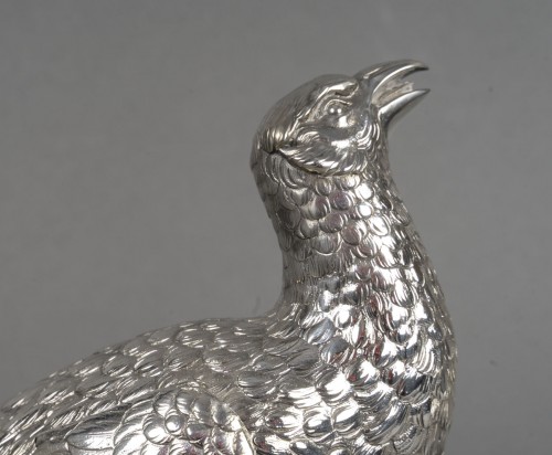 Eschwege – Pair of 20th-century solid silver pheasants - 50