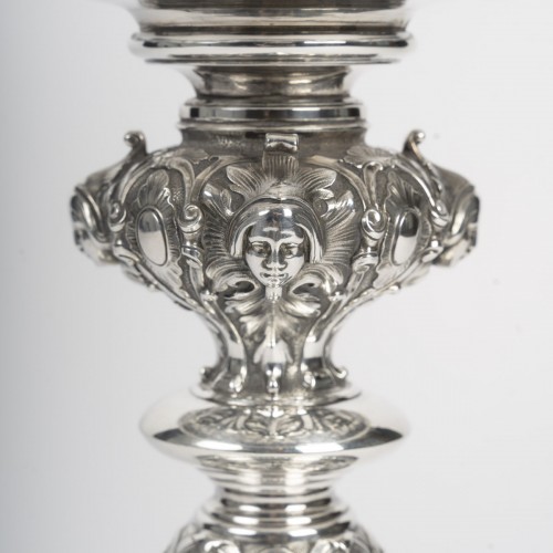 Napoléon III - Charles-Nicolas Odiot -  Coupe néo-Renaissance sur piédouche en argent XIXe