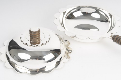 Jean Puiforcat - Légumier couvert en argent massif époque Art Déco - Art Déco