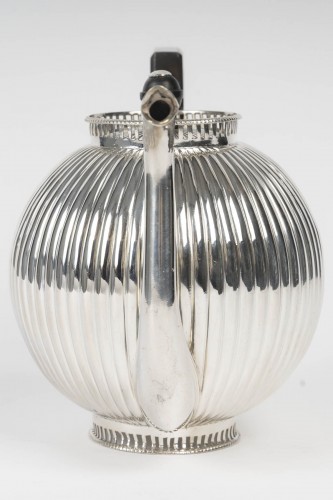 silverware & tableware  - Jean joseph bourdier – solid silver teapot, first empire period, 1798/1809