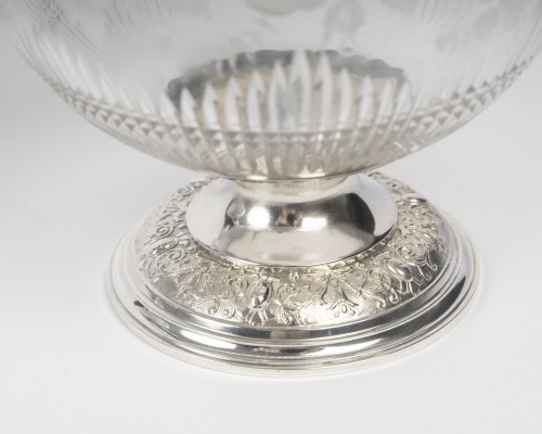 Antiquités - Armand gross – Pair of crystal and sterling silver ewers, late 19th century