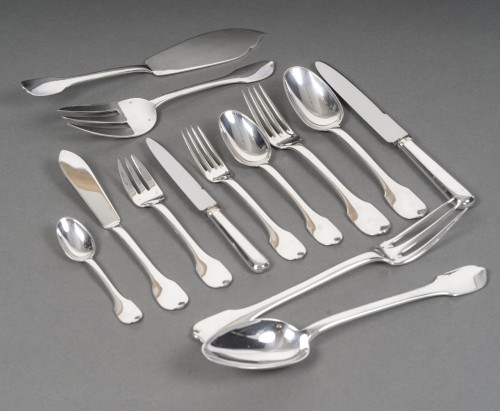 Jean tetard   menagere en argent massif- 100 pieces - Argenterie et Arts de la table Style Art Déco