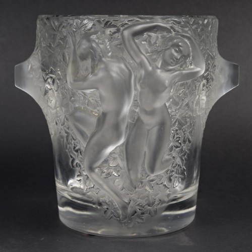 Années 50-60 - Marc Lalique -  Seau à champagne en cristal Ganymede