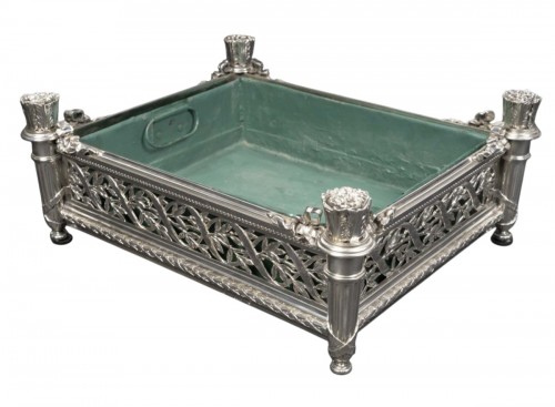 A. AUCOC – Solid Silver Jardinière, Napoleon III Period