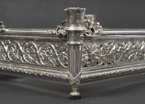 A. AUCOC – Solid Silver Jardinière, Napoleon III Period - 