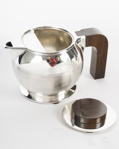 Antiquités - Jean E. Puiforcat  – Three-Piece Solid Silver Tea/Coffee Set, Art Deco Perio