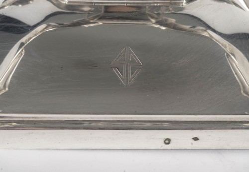 Antiquités - Pair of Art Deco solid silver candelabra by Leroy, circa 1930