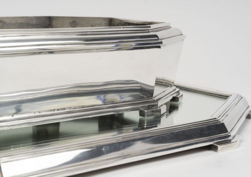 Ravinet d'Enfert - Centerpiece and Matching Planter in Solid Silver Art Dec - Art Déco