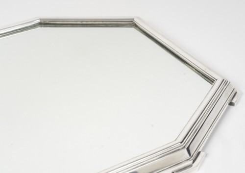 Antiquités - Ravinet d'Enfert - Centerpiece and Matching Planter in Solid Silver Art Dec