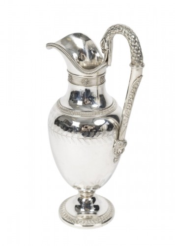 Aiguière ovoïde en argent massif, époque Empire 2è C0Q (1809–1818)